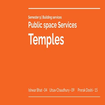 Public space services - Temples | PDF