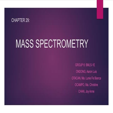 (mass spectrometry chapter 29)