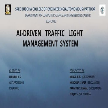 AI DRIVEN TRAFFIC LIGHT MANAGEMENT SYSTEM