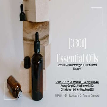 Boosting Essential Oils Trade from India - HS 3301