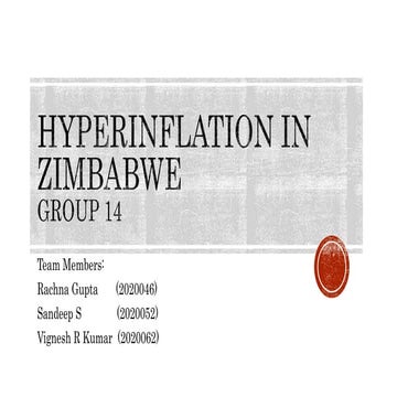 Hyperinflation in Zimbabwe 