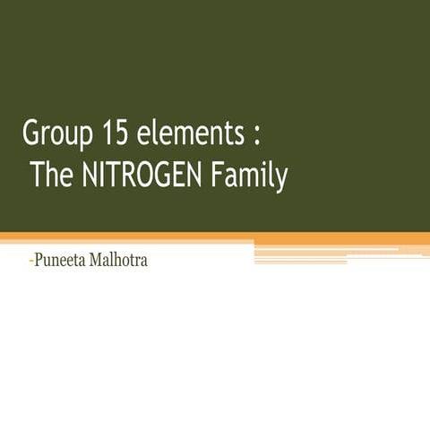 Group 15 elements