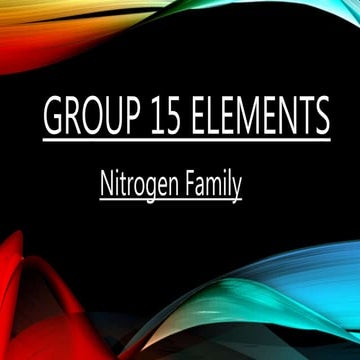 Group 15 elements