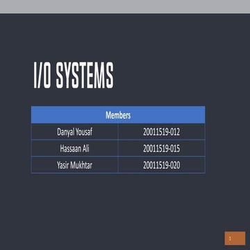 I/O systems chapter 12 OS 