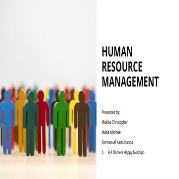 Human Resource Management in Health Sector | PPTX