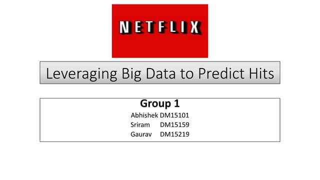 Netflix-Using analytics to predict ...