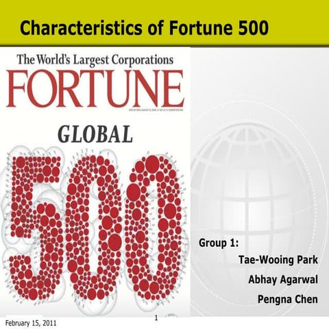 Characteristics of fortune 500 companies