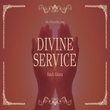 Group 1 Divine Service Program omsimmmmmmm | PDF