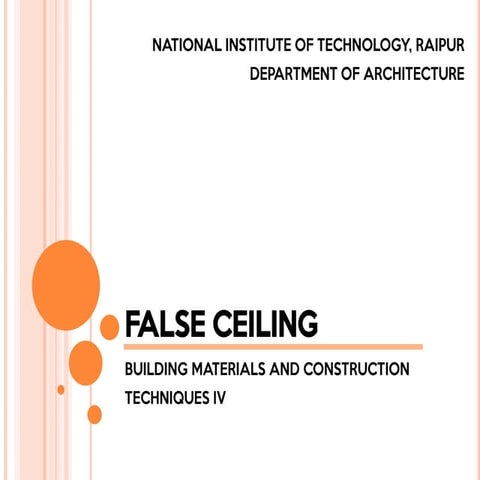 False Ceiling Information and Joinary Details