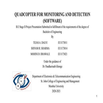 Quadcopter for Monitoring and Detection