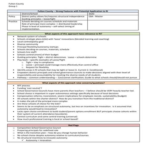 Fulton Georgia Autonomy Model