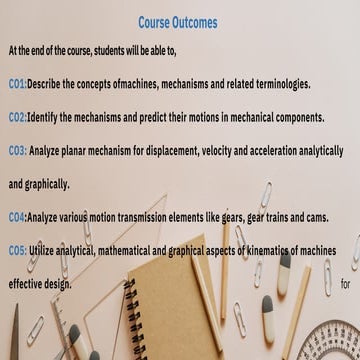 Group 1 INTRODUCTION TO KINEMATICS of BSME