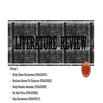 Literature Review Pptx Presentasi Literature Re Pptx