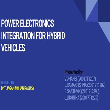 POWER electronics for hybrid electric vehicle