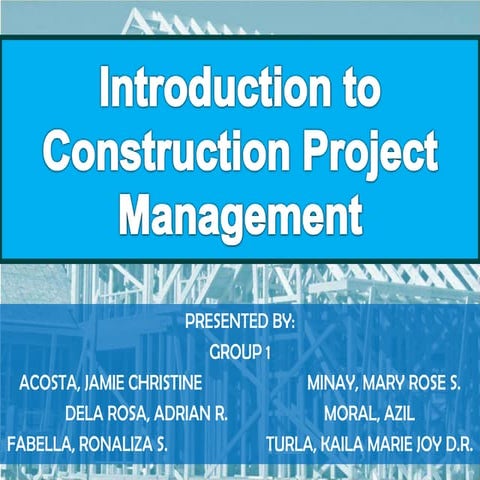 Group 1 presentation intro to cpm