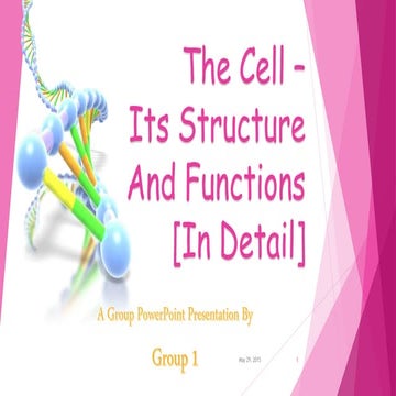 Cell (The function and structural unit of life) Class-8th