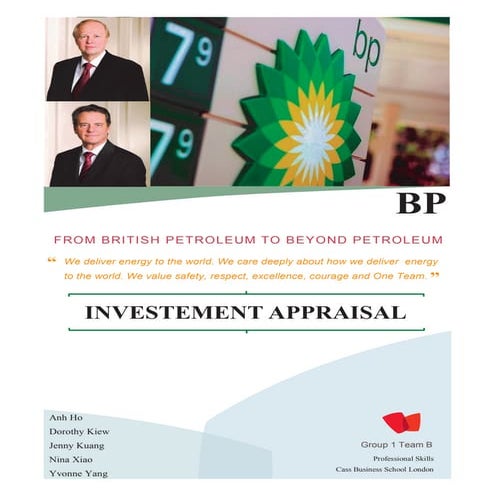 Investment Appraisal: BP
