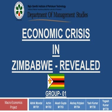 Economic Crisis in Zimbabwe- Revealed