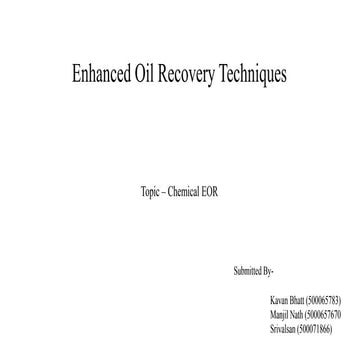 Chemical EOR