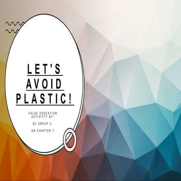 Let's avoid plastic by Aryana Roy and team