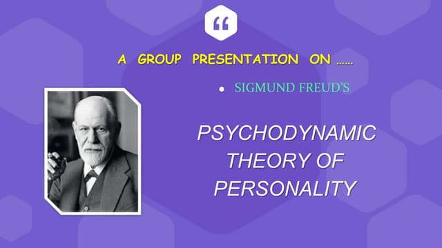 psychodynamic  theory of personality.....