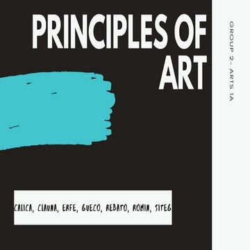 Group 2 - Arts1A. Principles of Art