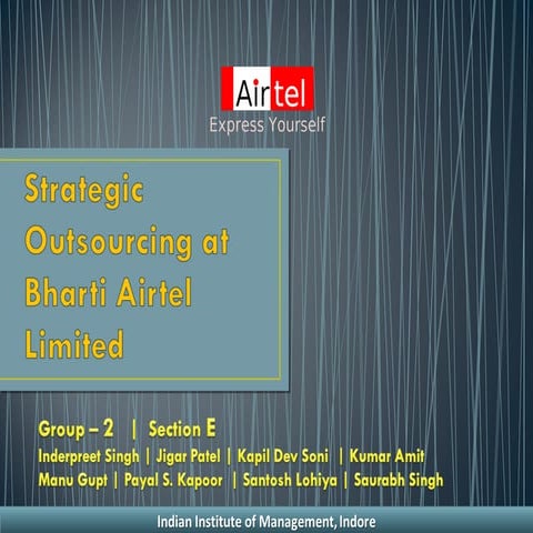 Strategic outsourcing at Bharti Airtel Limited