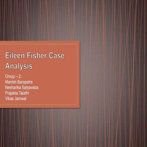 Eileen Fisher Case Analysis