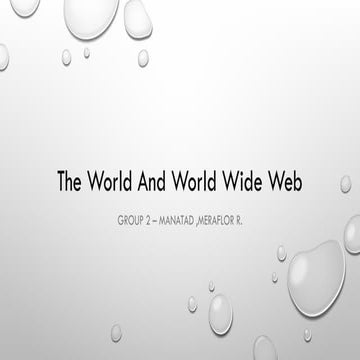 The Evolution and Impact of the Internet and World Wide Web | PPTX