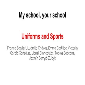 Group 2: Uniforms and sports at Victoria Ocampo School