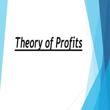 Theory of Profit