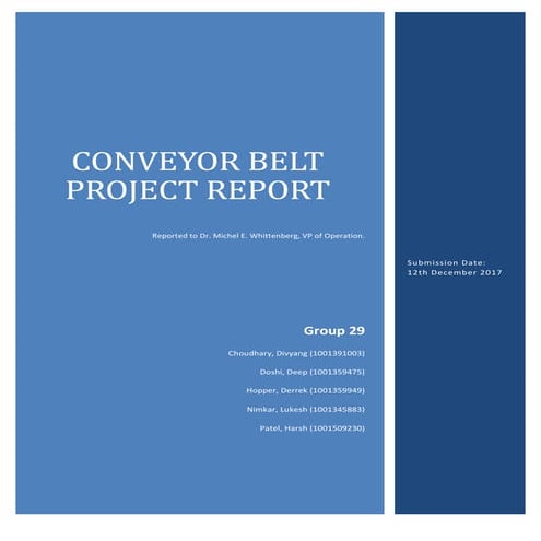 CONVEYOR BELT PROJECT REPORT
