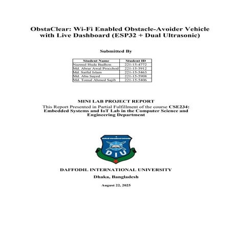 Obstaclear- Obstacle avoidance vehicle pptx