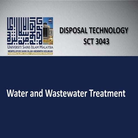 Water and Wastewater treatment