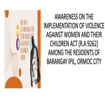 Addressing Violence Against Women and Children in the Philippines: Law ...