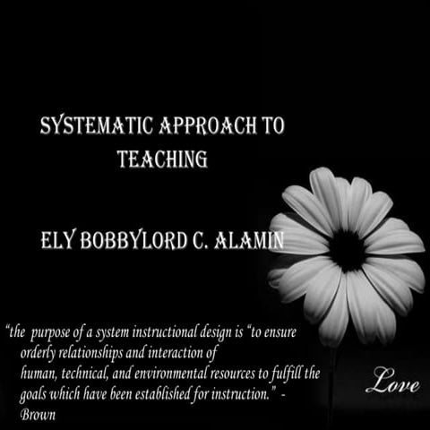 Group 2 systematic approach to teaching