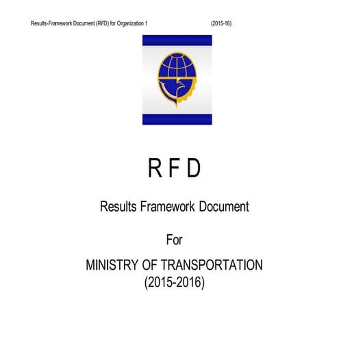 R F D  Results Framework Document - Group 3