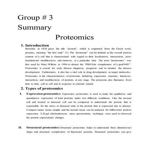 PROTEOMICS  INTRODUCTION AND TECHNIQUES