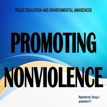 Promoting Nonviolence PPT