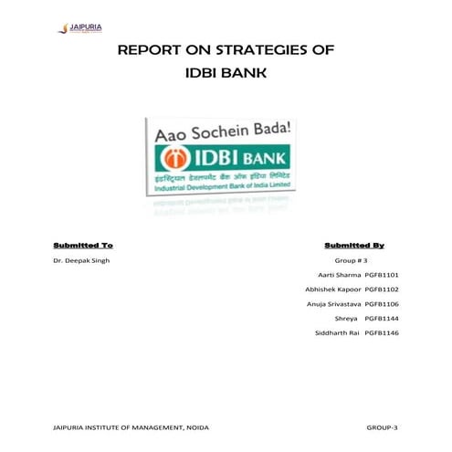 Group 3 idbi bank (strategy)