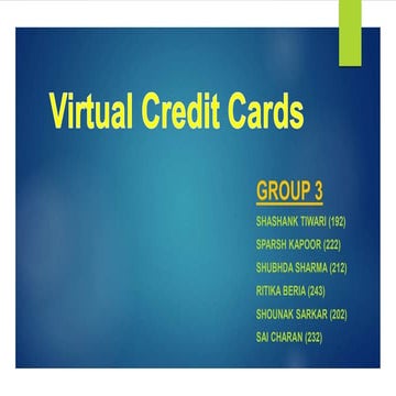 Virtual Credit Card | PPTX