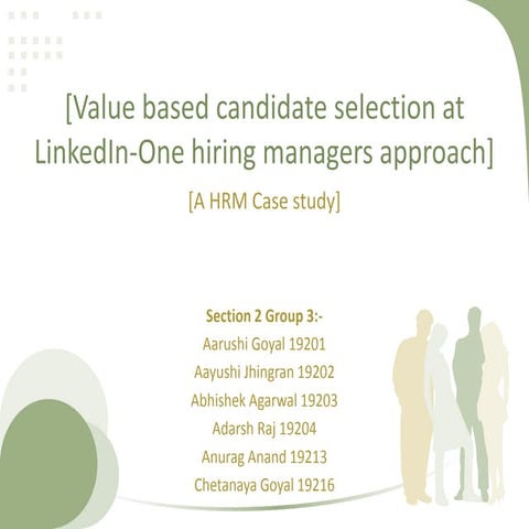 Values-based Candidate Selection at LinkedIn One Hiring Managers Approach