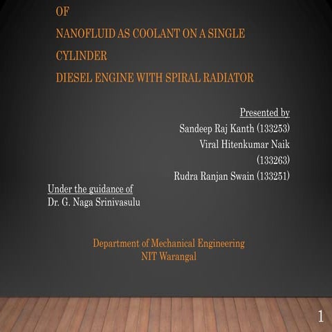 B. Tech Project PPT @ NIT Warangal