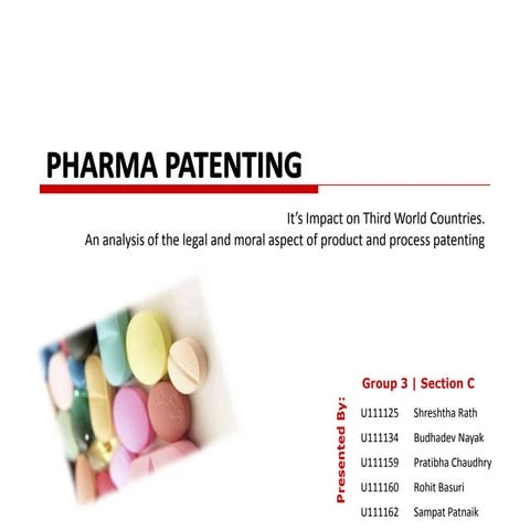 Pharma Patenting