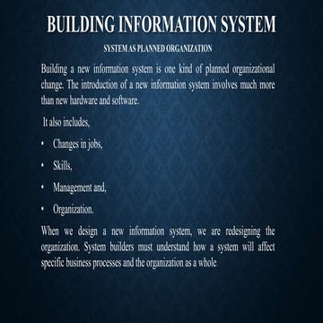 BUILDING INFORMATION SYSTEMS SLIDES | PPTX