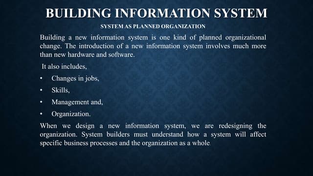 BUILDING INFORMATION SYSTEMS SLIDES