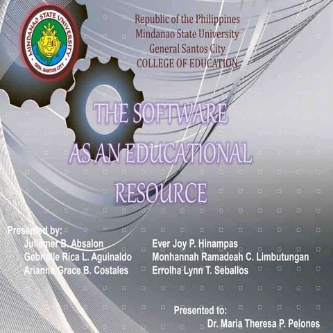 The Software as an Educational Resource