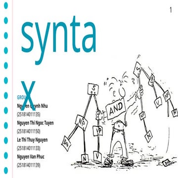This is all about syntax including structure trees, s-selection