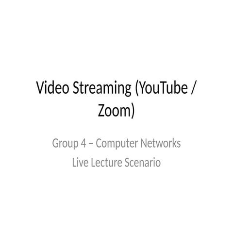 Understanding Packet Switching and Buffering in Live Video Streaming ...