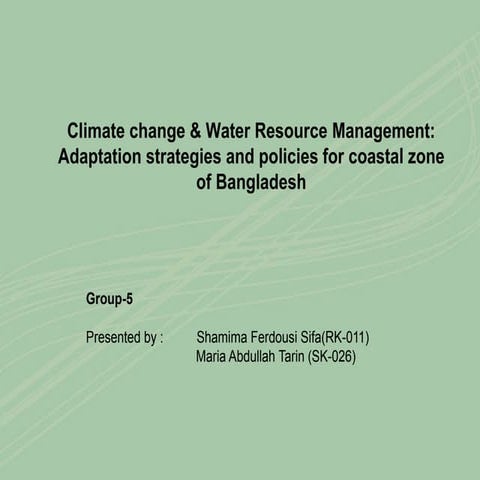 Climate Action in the southwestern part of Bangladesh ppt- Akib Hossain ...